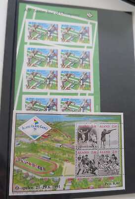 Aland ( Finland ) Two Special Sheets Used Cto  Sports  /dm558