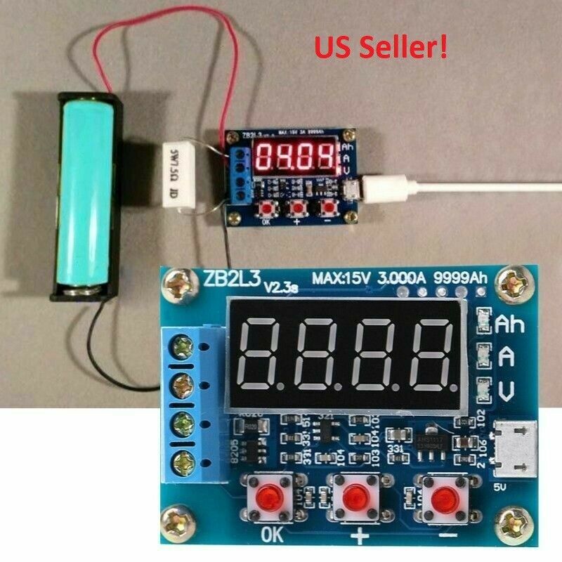 Lithium Ion 18650 Battery Capacity Tester Kit With Battery Holder