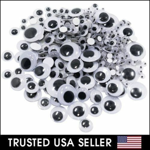 182 Pcs Assorted Sizes Wiggly Googly Eyes 7 Sizes For Diy Scrapbooking Craft Art
