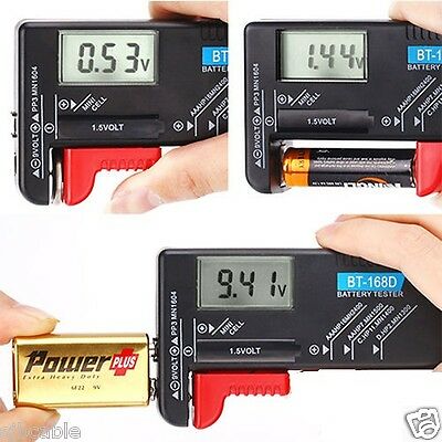 Universal Battery Voltage Tester Digital Display Checker Aaa/aa/c/d/9v Mini Cell