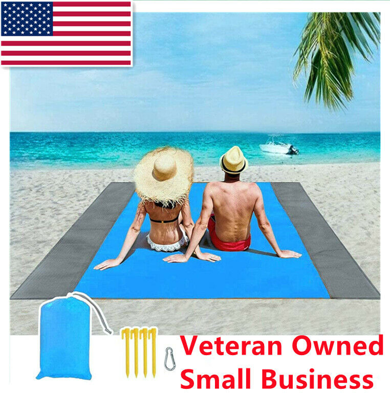 79" X 83" Oversized Beach Blankets, Sand Proof, Beach Picnic Mat Easy To Pack