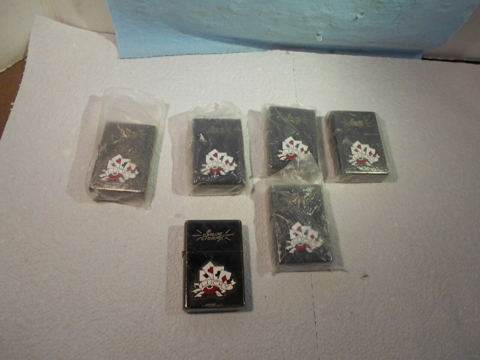 Lighters 5 Total 2007 Limited Edition "sailor Jerry" With Seals, Instructions.