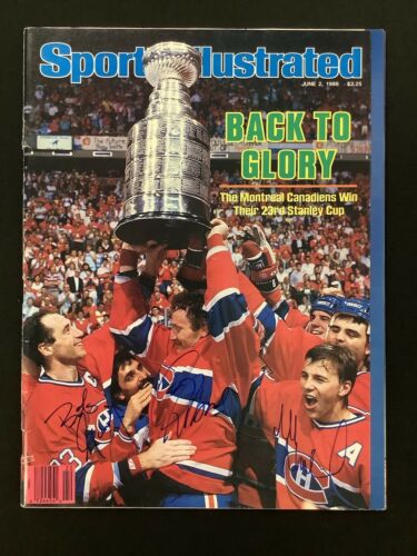 Larry Robinson Signed Sports Illustrated 6/2/86 Nolabel Hockey Gainey+1 Auto Jsa