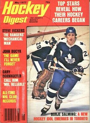 May 1977 Hockey Digest Magazine - Borje Salming Toronto Maple Leafs Vintage Rare