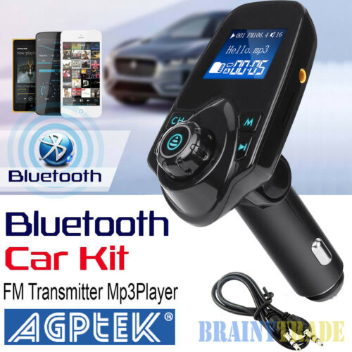 Bluetooth Car Fm Transmitter Aux Wireless Radio Adapter Usb Charger Mp3 Player