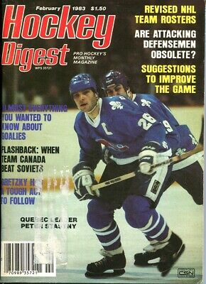 February 1983 Hockey Digest Magazine - Peter Stastny Quebec Nordiques Vintage