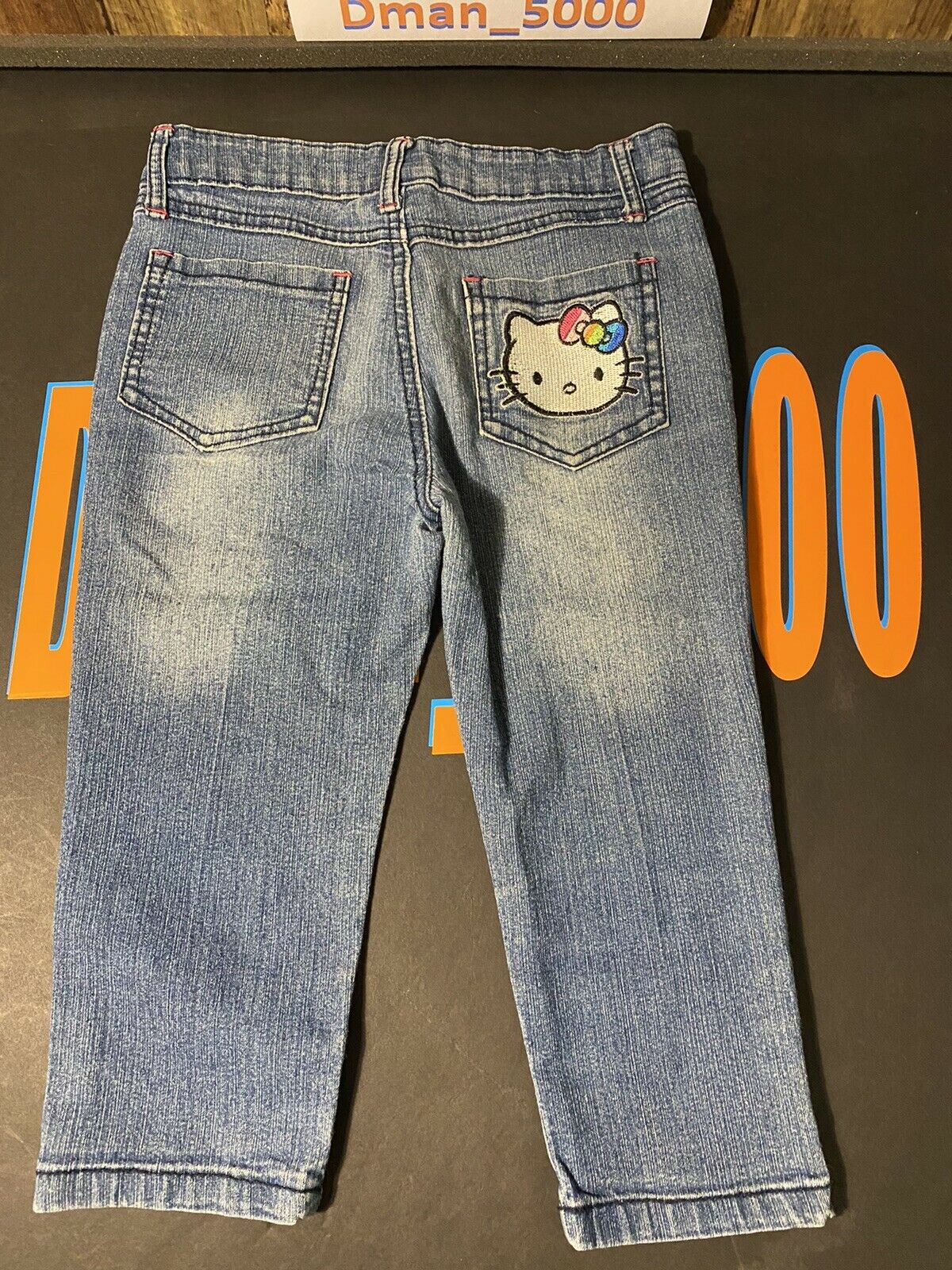 Hello Kitty Denim Jeans Girls Size 7