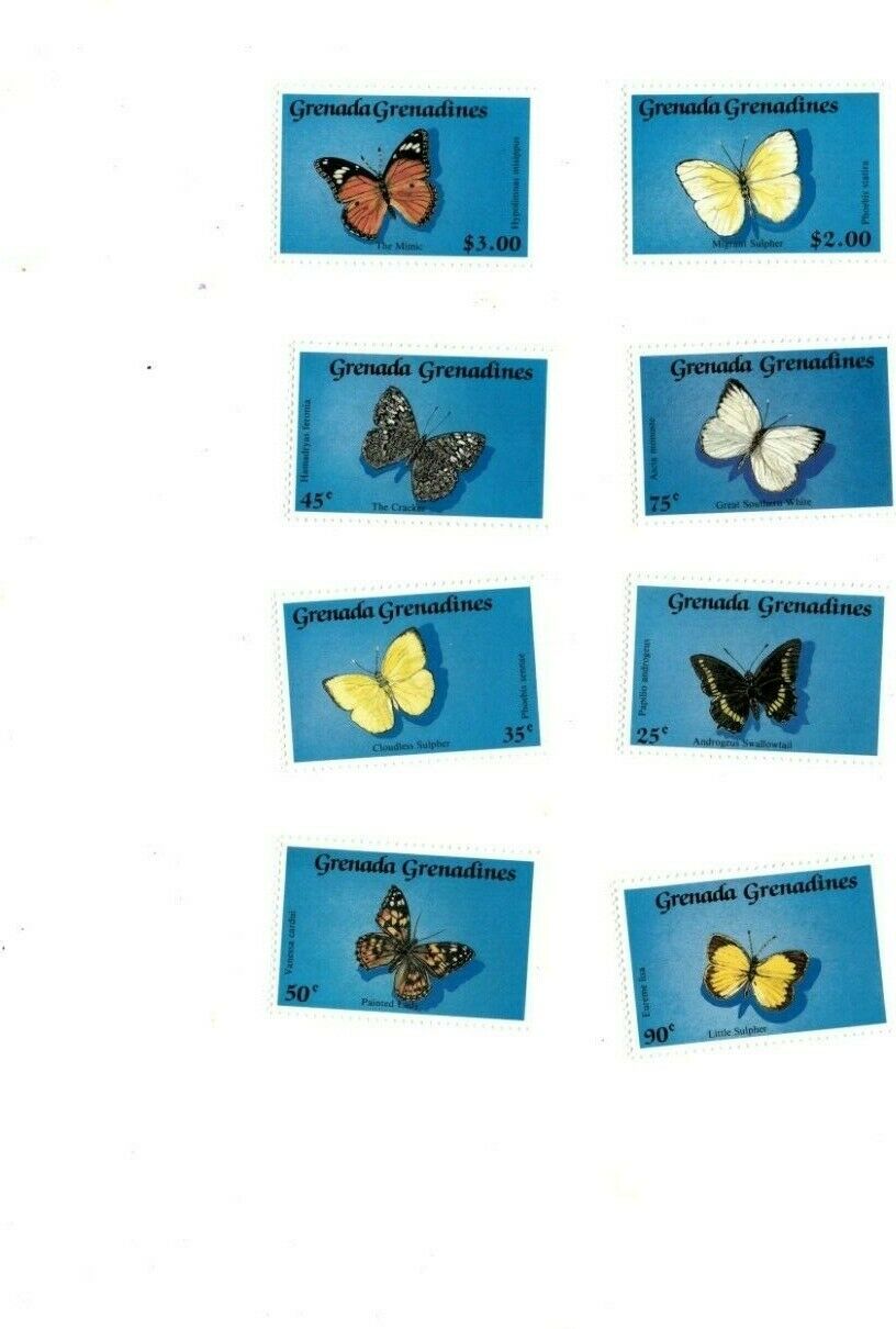 Grenadines 1989 1088-95 - Butterflies - Set Of Eight - Mnh