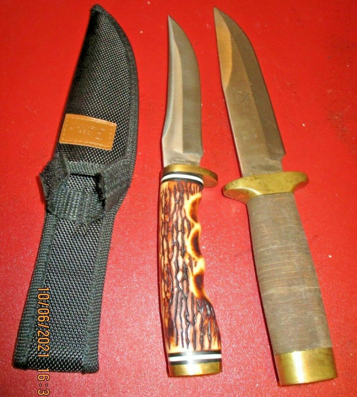 Lot Of 2 Fixed Blade Knives Ridge Runner Rr435 And Civil War Knife No. 2