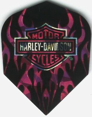 Harley Davidson Pink Flame Logo Dart Flights: 3 Per Set