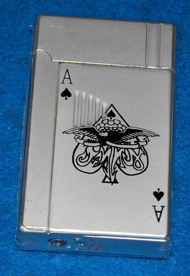 Ace Of Spades Playing Card, Green Torch Lighter, New