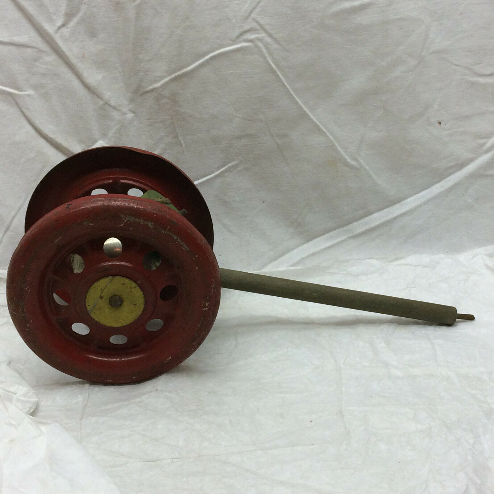 Vintage Bell Toy Push Or Pull Metal Wheels