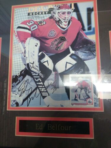 Ed Belfour Signed Becket Magazine Picture Frame 🔥