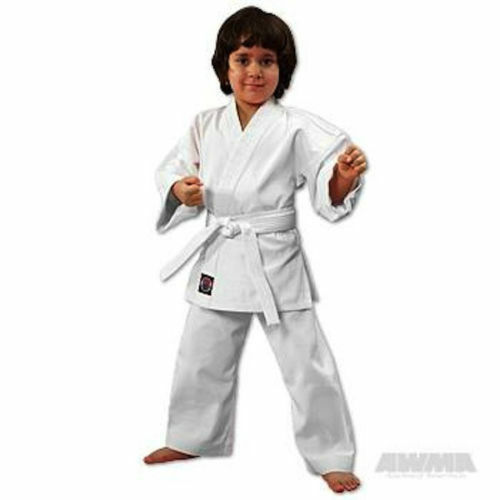 New Proforce Lightweight Karate Uniform Gi White With White Belt Adult Or Child