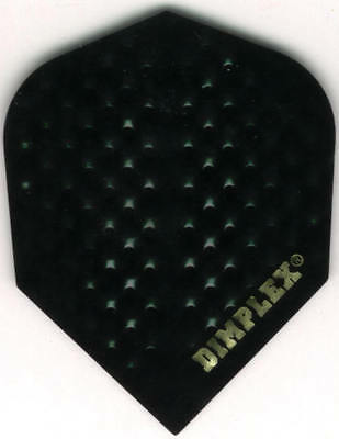 All Black Dimplex Dart Flights: 3 Per Set