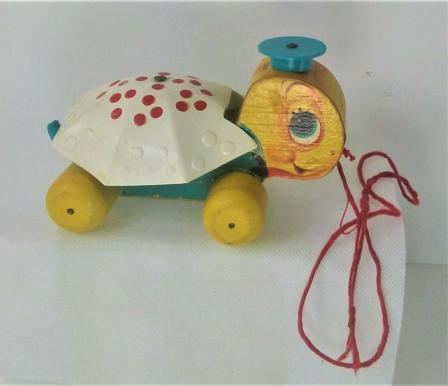 Fisher-price Tiny Tim Turtle# 496 1957 Mfg In East Aurora N.y. Turtle Collector
