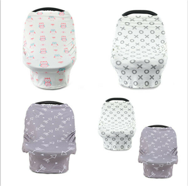Baby Car Seat Cover Breastfeeding Multi-use Canopy Nursing For Infant Stretchy