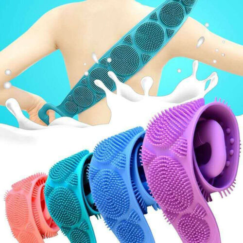 Silicone Back Scrubber Body Cleaning Tools Bath Belt Massage Brush Cleaning Tool