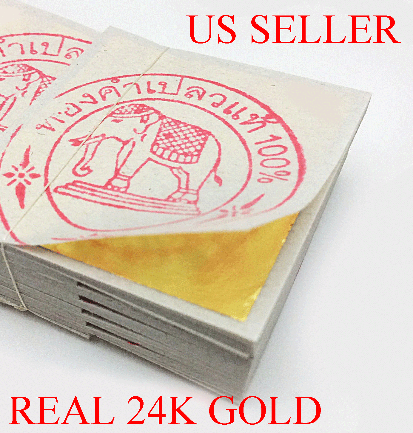 Genuine Real Pure 24k  999  Gold Leaf Gilding Sheet  1.18"  ( For Art Work Only)