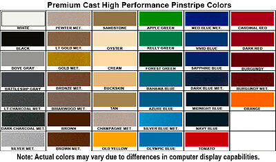 1/4" X 36 Ft Premium Cast 2 Mil Vinyl Pinstripe Tape Roll 40 Colors Available