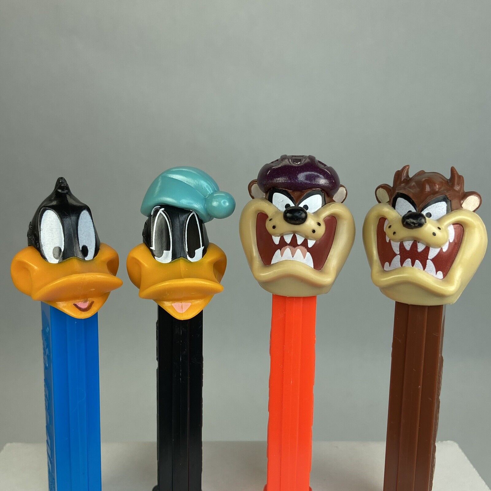 Looney Tunes Daffy Duck & Taz 2 Variations Of Each Pez Dispenser Lot Of 4 Unused