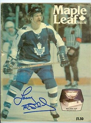 Lanny Mcdonald Autographed Toronto Maple Leafs 1976-77  Magazine Sgc Authentic
