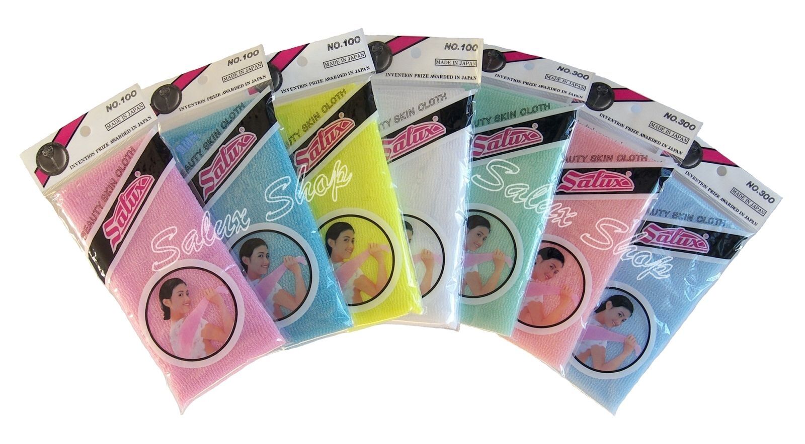 3 Pack Original Salux Japanese Exfoliating Nylon Beauty Skin Cloths $5.60 Each