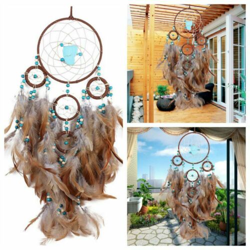 Handmade Dream Catcher Feathers Beads Car Home Wall Hanging Decor Ornament Gift
