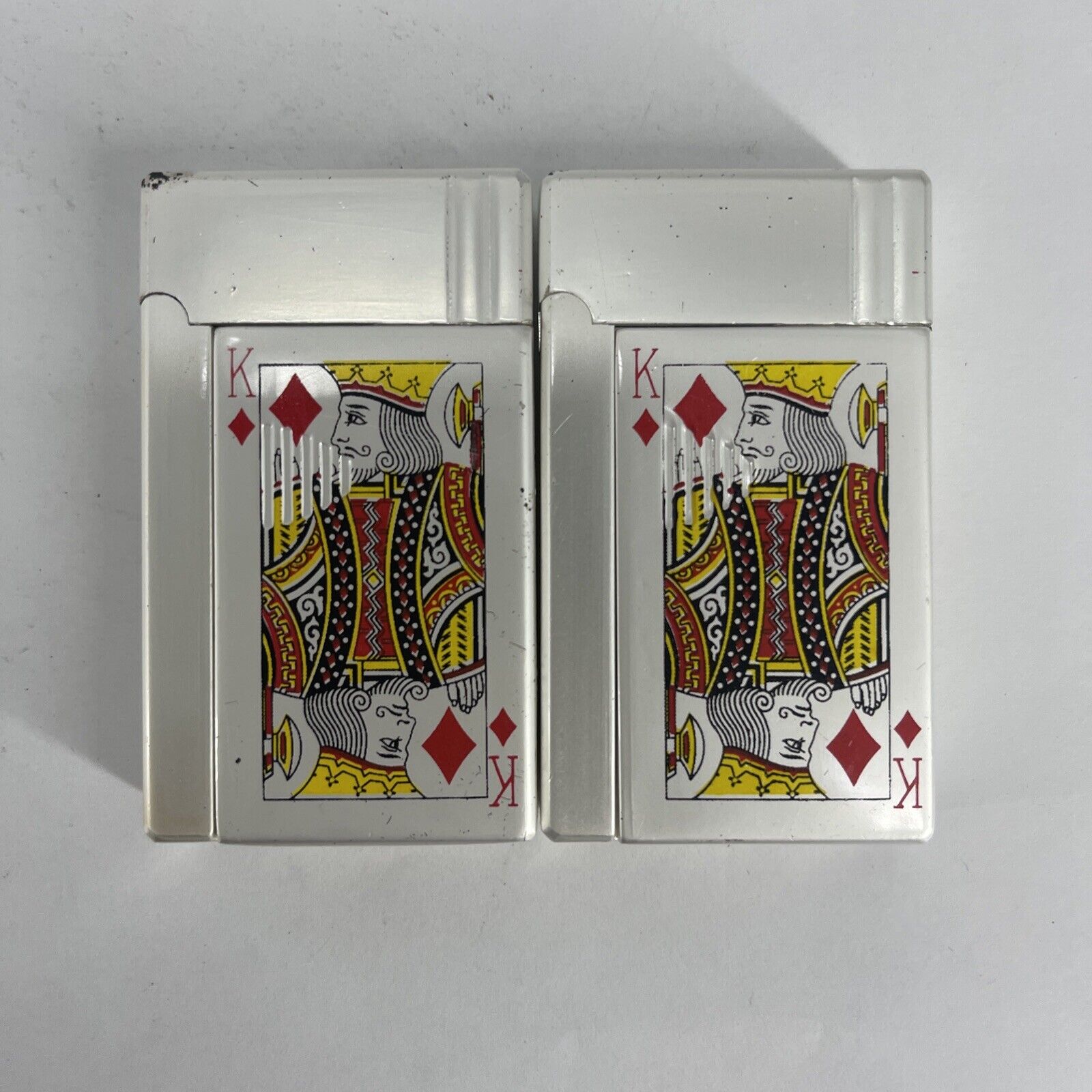 Lot Of 2 King Of Diamonds Playing Cards Torch Butane Refillable Lighter Nos