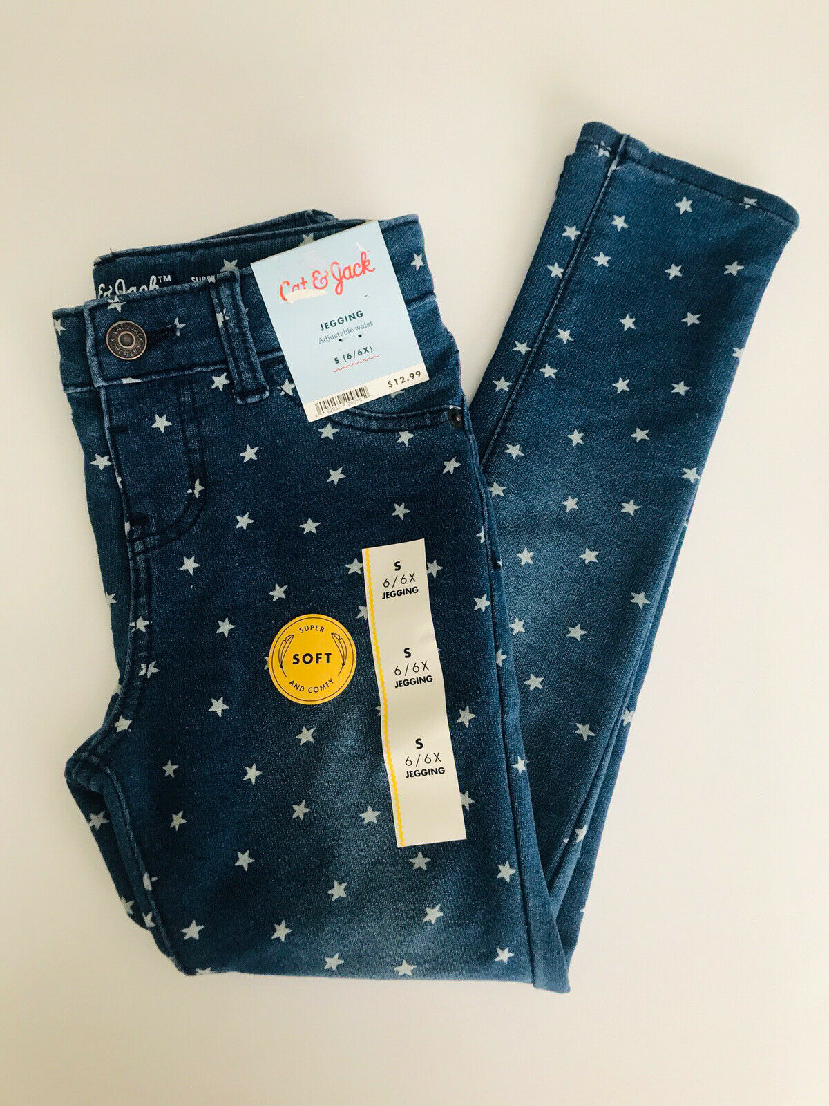 Cat & Jack Girls Jeggings Stretch Stars Gradient Soft & Comfy Size S (6/6x) Nwt!
