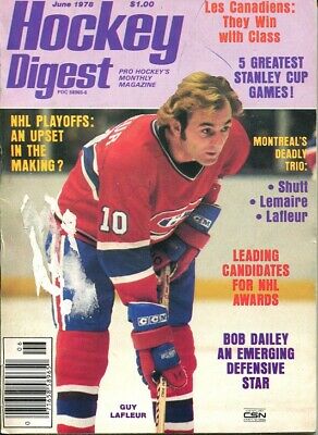June 1978 Hockey Digest Magazine - Guy Lafleur Montreal Canadiens Vintage Rare