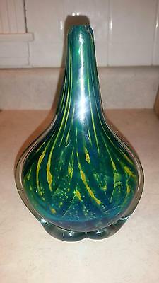 Mdina Signed Lolipop Art Glass From The 1970s Michael Harris (green And Yellow)