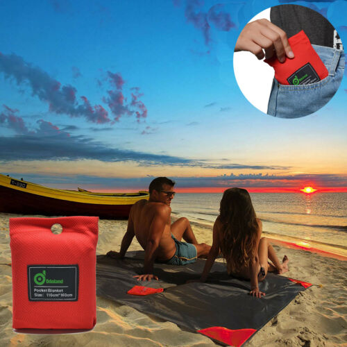 Sand Free Compact Beach Blanket Waterproof Pocket Picnic Sheet Mat Quick Drying