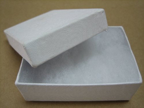 Jewelry Gift Boxes 100 White Swirl Lidded Earring Cotton Filled 2 1/2" X 1 1/2"