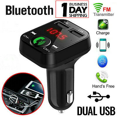 In-car Bluetooth Fm Transmitter Radio Mp3 Wireless Adapter Car Kit 2 Usb Charger