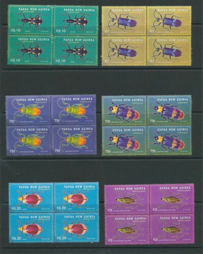 Papua New Guinea Insects Wildlife Set 2005 Blocks Mnh(24 Stamps)pap63