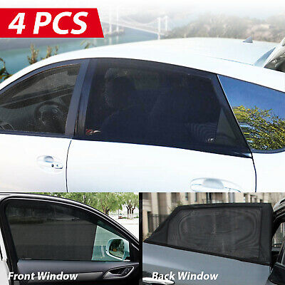 4pc Universal Car Front Rear Window Sun Visor Shade Shield Sunshade Uv Protector