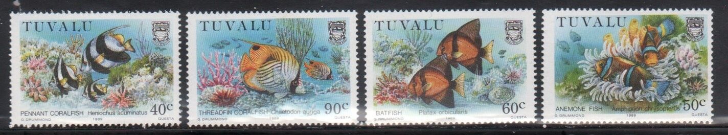 Tuvalu 524-27 Fish And Marine Life Mint Nh