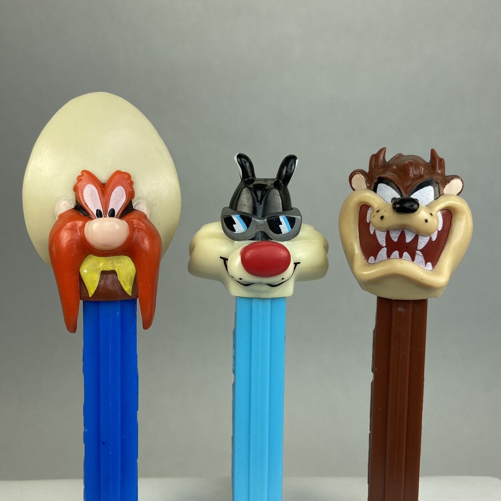 Looney Tunes Cool Sylvester, Yosemite Sam, Taz Retired Pez Dispensers Lot Of 3