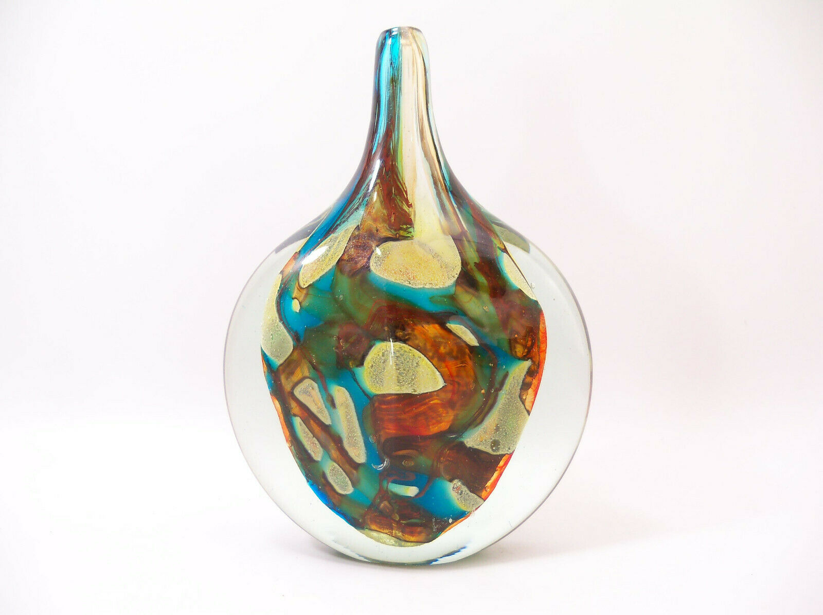 Vintage 1970's Mdina Maltese Art Glass Faceted Vase By Eric Dobson