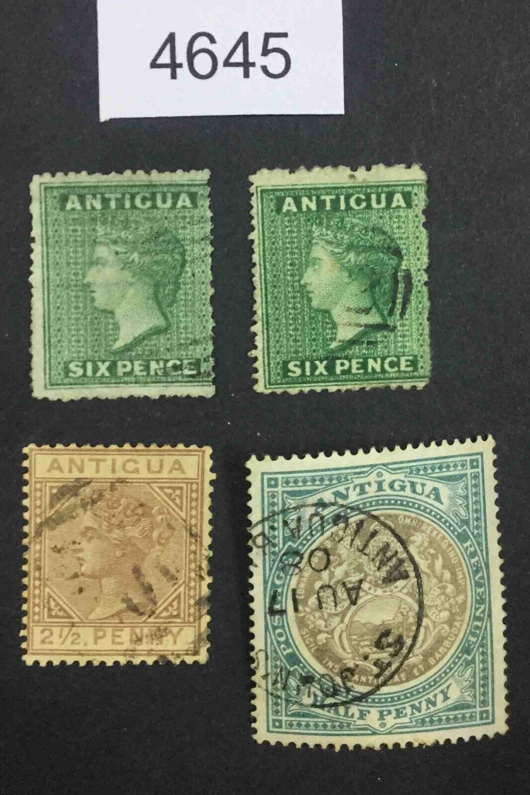 Momen: British Colonies Antigua 1908 Used  Lot #4645
