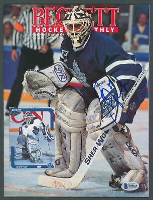 Maple Leafs Grant Fuhr Authentic Signed Beckett Magazine Autographed Bas #z99325