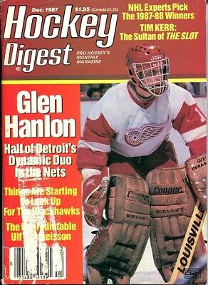 December 1987 Hockey Digest Magazine - Glen Hanlon Detroit Red Wings Vintage