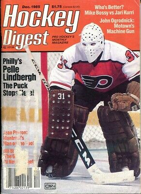 December 1985 Hockey Digest Magazine - Pelle Lindbergh Philadelphia Flyers Rare