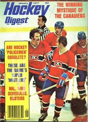January 1977 Hockey Digest Magazine - Guy Lafleur Montreal Canadiens Vintage