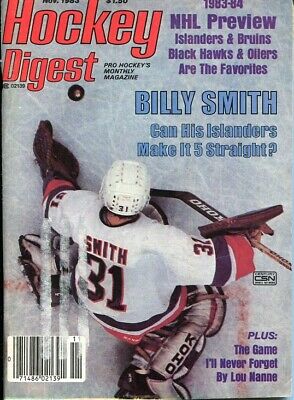 November 1983 Hockey Digest Magazine - Billy Smith New York Islanders Vintage