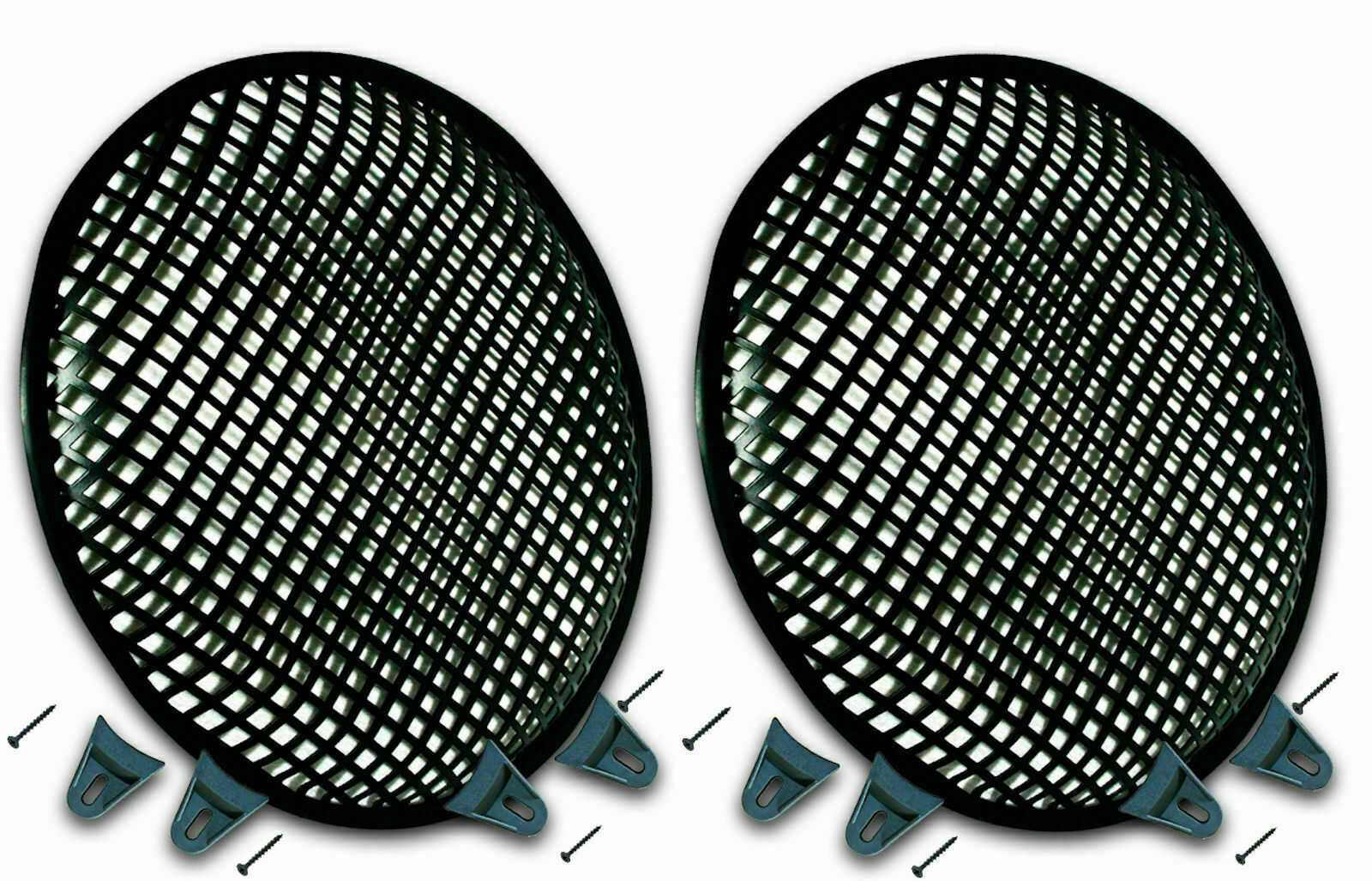 2 12" Subwoofer Metal Mesh Cover Waffle Speaker Grill Protect Guard Dj Car Audio