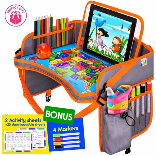 Baby Car Seat Travel Play Tray - Kids Activity Tray Table - Toddler Travel Desk