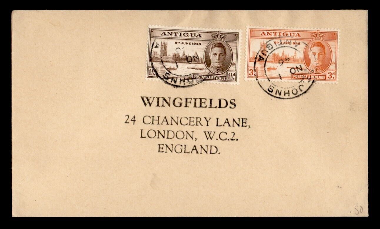Dr Who 1946 Antigua Fdc St Johns To England C287606