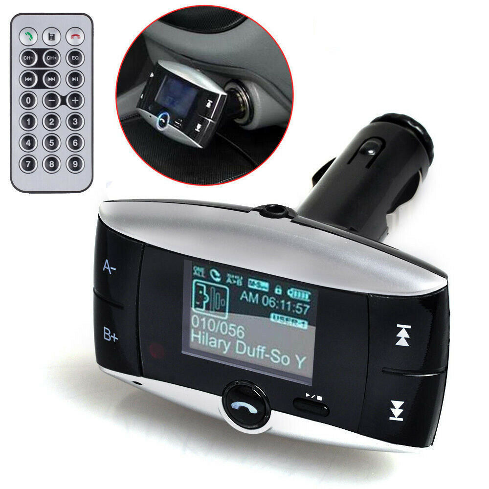 Bluetooth Wireless Fm Transmitter Modulator Car Kit Mp3 Player Sd Usb Lcd Remote